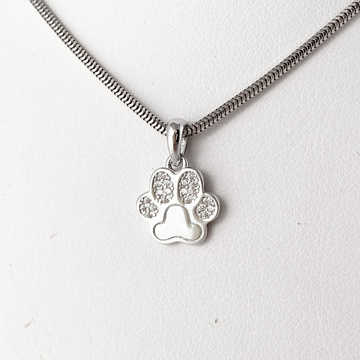 Stříbrný přívěsek TLAPKA se zirkony